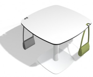 Rafa Ortega's Culmen  table is a hit with the ladies as it contains claws with hold your purse. It is available as a square or circle.