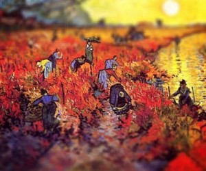 Artist Serena Malyon adds tilt-shift photography effects to Van Gogh's famous pa...